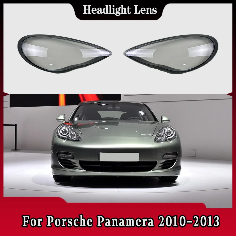 Фото Для Porsche Panamera 2010 2011 2012 2013, крышка передней фары, прозрачный абажур из плексигласа, замена оригинальных линз №1