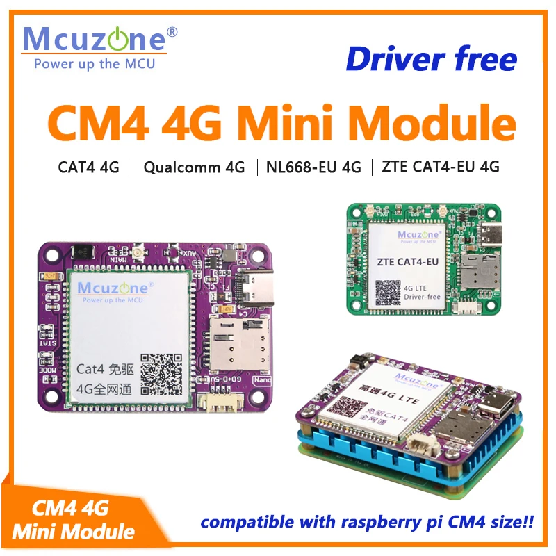 Мини-модуль CM4 4G, без драйвера CAT4, подключи и работай, USB-C или 1,25 4-контактный интерфейс, raspberry Pi ,orangePi ,Jetson nano,Ubuntu,linux