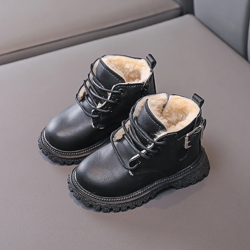 

Winter Autumn Children Boots Waterproof Baby Fashion Sneaker Kids Snow Boots Boys Girls Plush boots Fur Casual Shoes