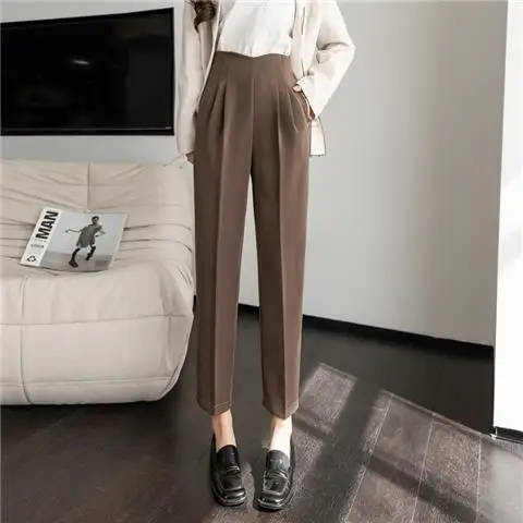 

Casual High Waist Loose Pants Women 2022 Spring Autumn Fashion New Female High Waist Suit Pants Ladies Trousers Streetwear R17