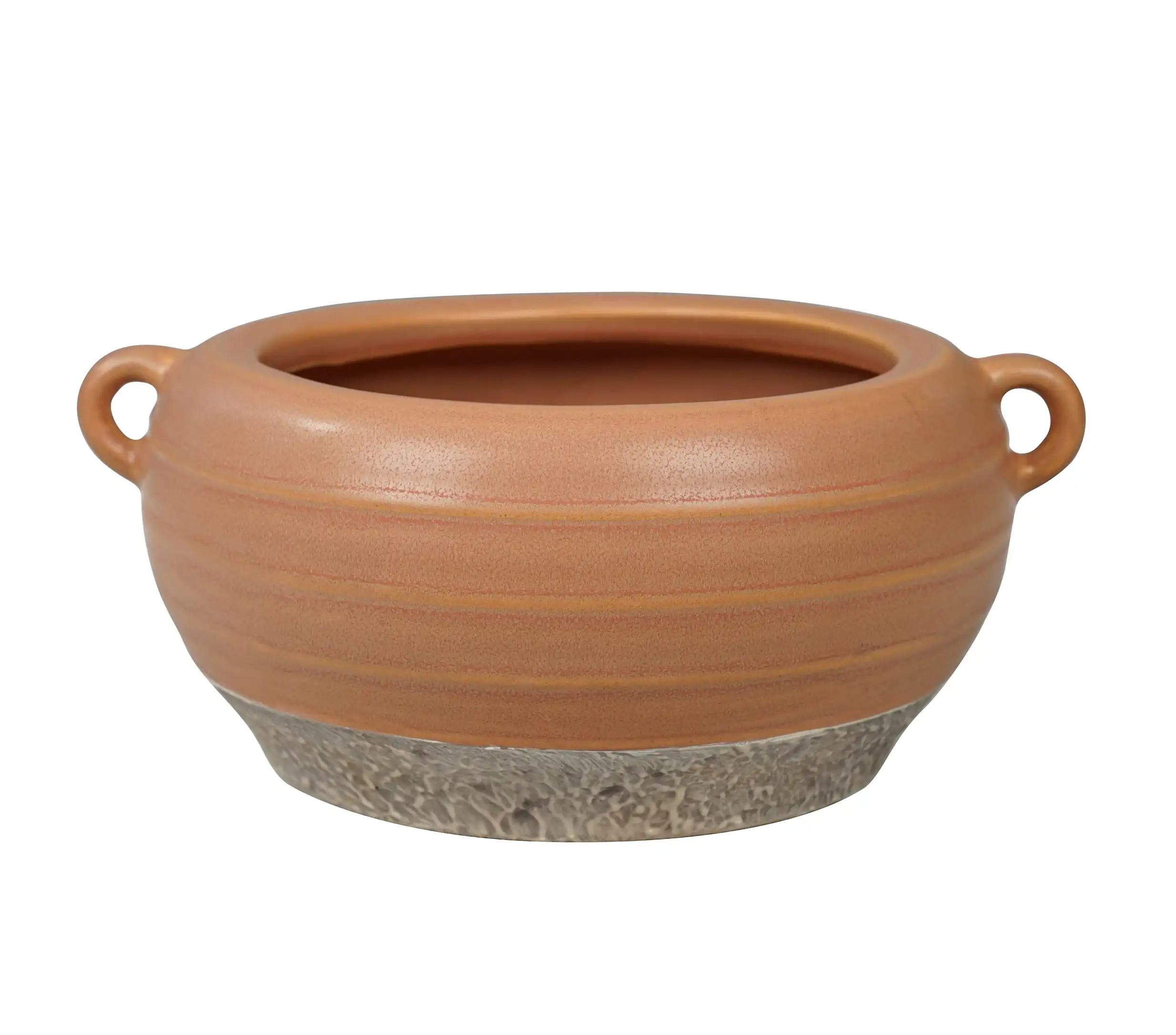 

Sorrento 6" Orange Ceramic Planter with Handle Flower Pots