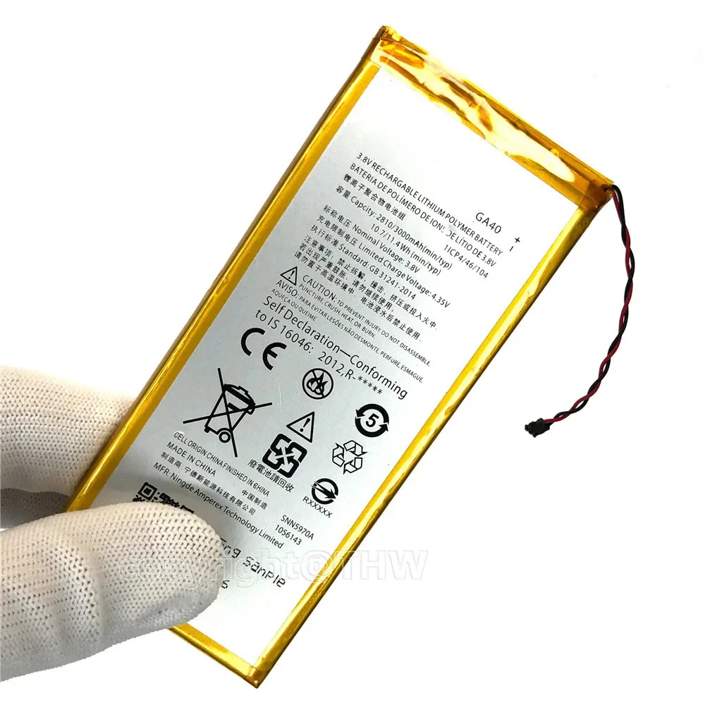 100% Новый оригинальный аккумулятор GA40 3000 мАч для телефона Motorola G4 /G4 Plus XT1625 XT1622 XT1644