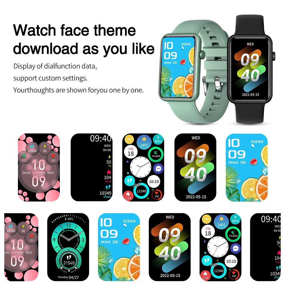 Смарт-часы женские HD BT браслет для звонков мужские кровяное давление сердечник