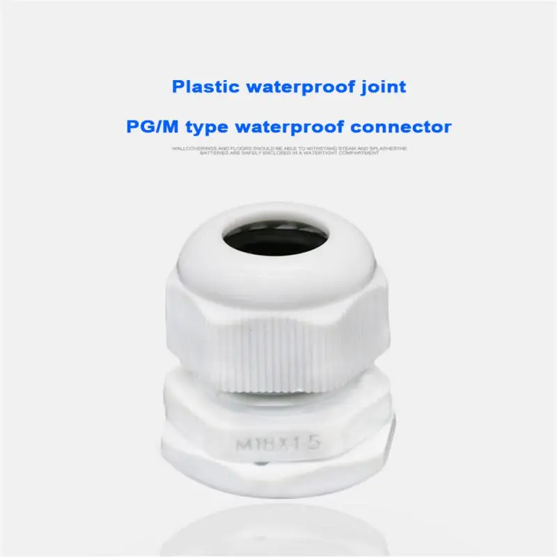 

Cable Gland Waterproof Pg16 Pg19/21 3-6.5mm Pg9 Pg11 Pg13.5 White Black Nylon Plastic Connector Ip68 Pg7 Cable Entry