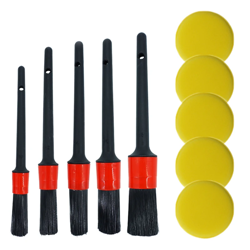 

10/17PCS Car Detailing Brushes Cleaning Brush Set Cleaning Wheel Tire Interior Exterior Leather Air Vents Car Cleaning Kit Tools