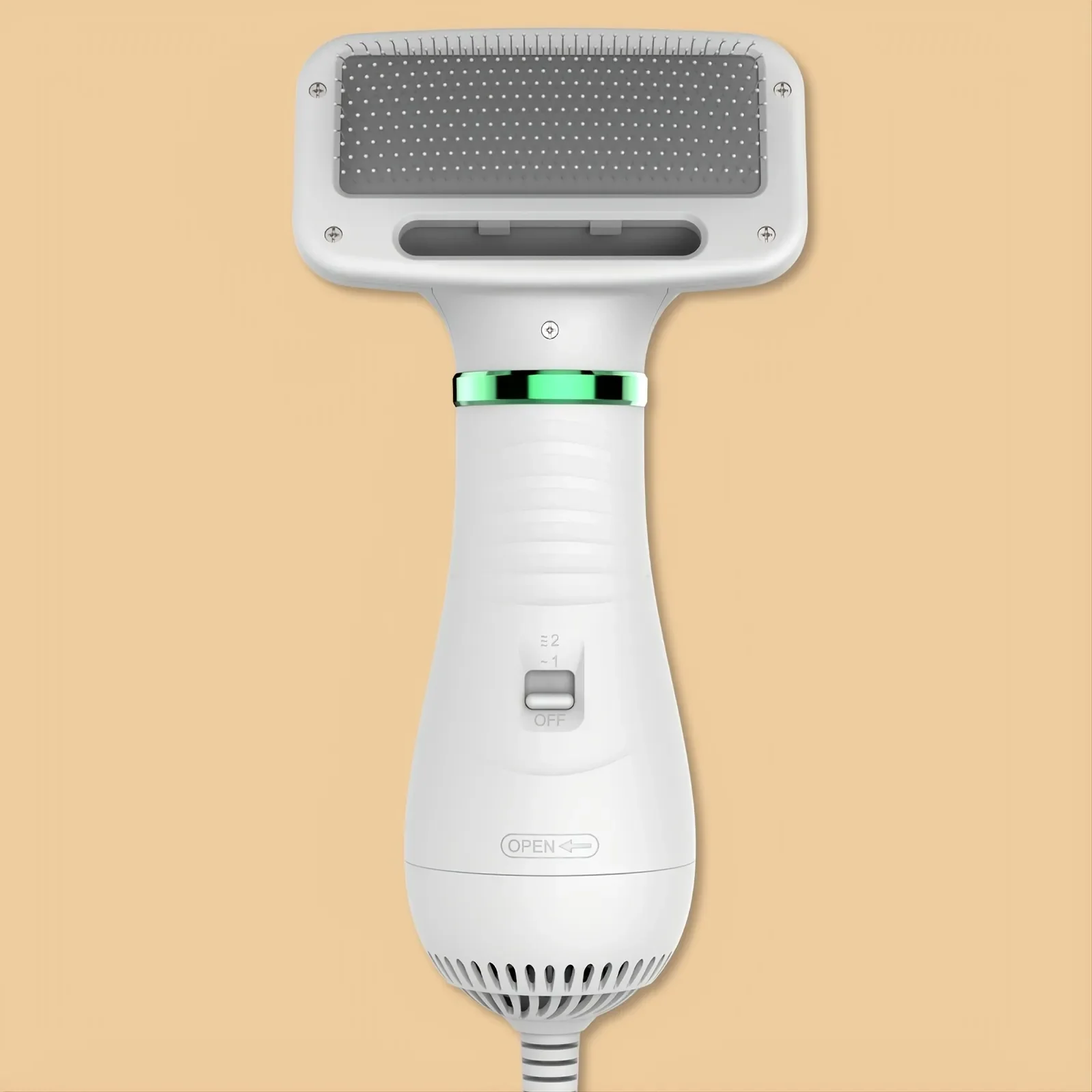 

Grooming Hair Dryer With Slicker Brush, Pet Hair Dryer For Cats And Dogs