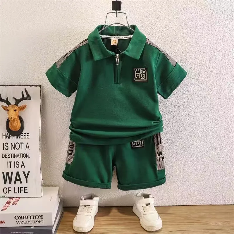 

New Kids Boutique Suits Faddish Boys Clothing Sets Summer Wear Infant Toddle Shirts+Pants 2pcs 2 3 4 5 6 7Yrs