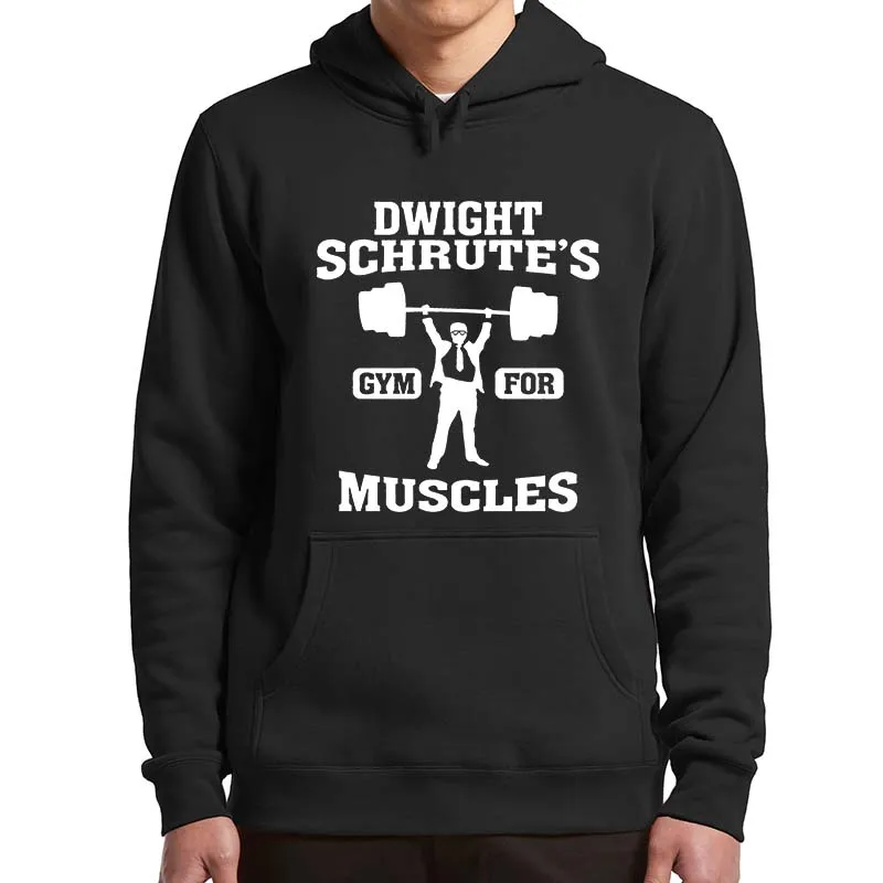 

Dwight Schrute's Gym For Muscles Hoodie The Office Mockumentary Sitcom TV Series Rainn Wilson Comedy Sweatshirts