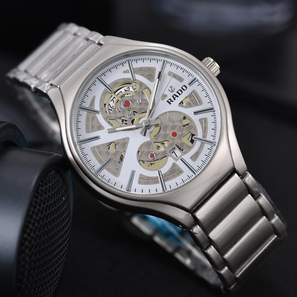 Фото Роскошные часы высшего качества AAA Rado, оригинальные брендовые часы для мужчин, модные многофункциональные кварцевые часы, классические деловые мужские часы AAA №2