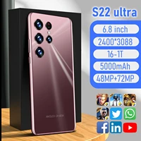 S22 Ultra Smartphone 6 8inch Android12                5000mAh Cellphone WPS Office 16GB 512GB Unlock Global Version Mobile Phone