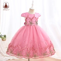 yoliyolei appliques girl kids dress summer princess children tulle gown dresses for girls clothing birthday party custome