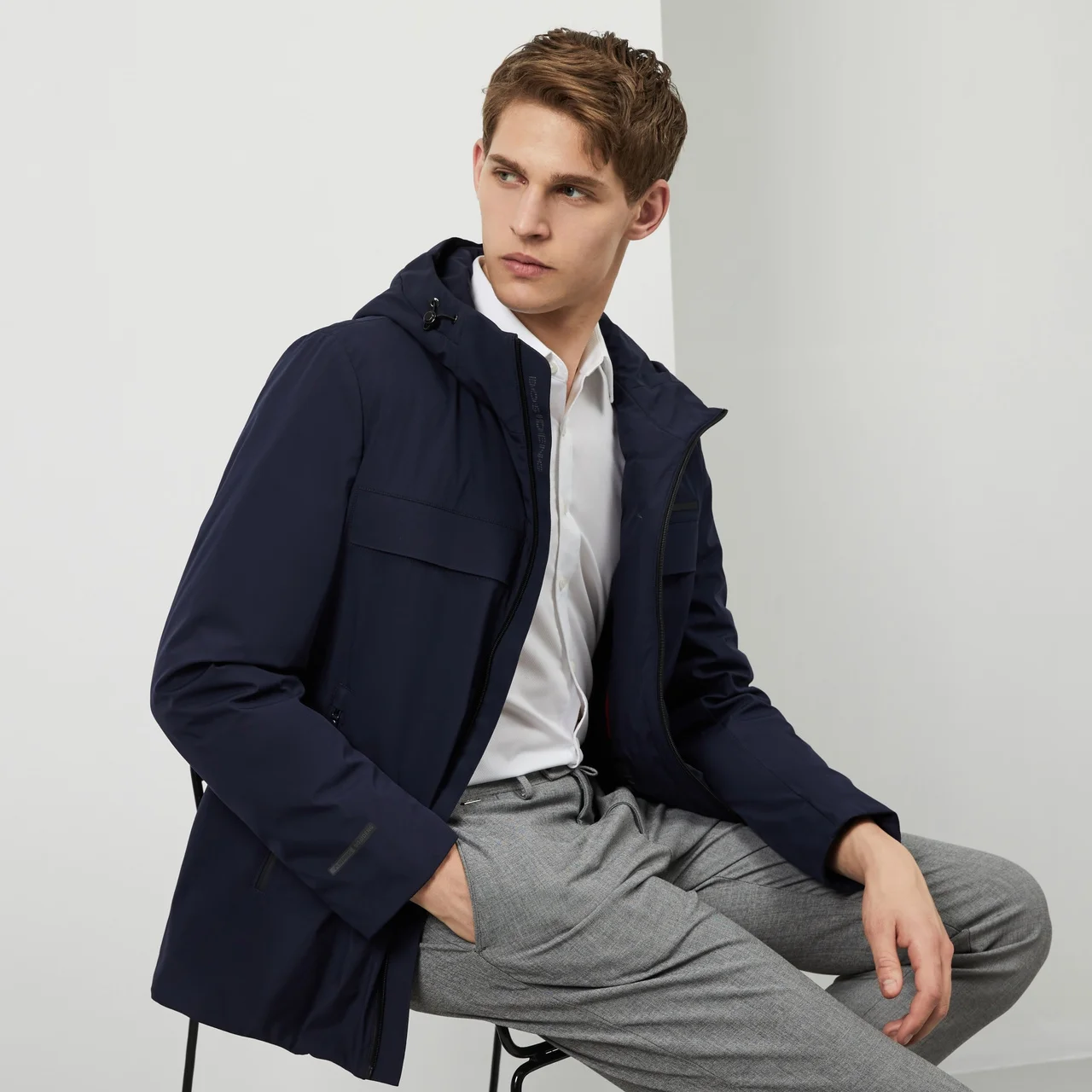 

BOSIDENG men down jacket winter hooded coat regular tops black jacket warm winter outwear high quality waterproof B90131107