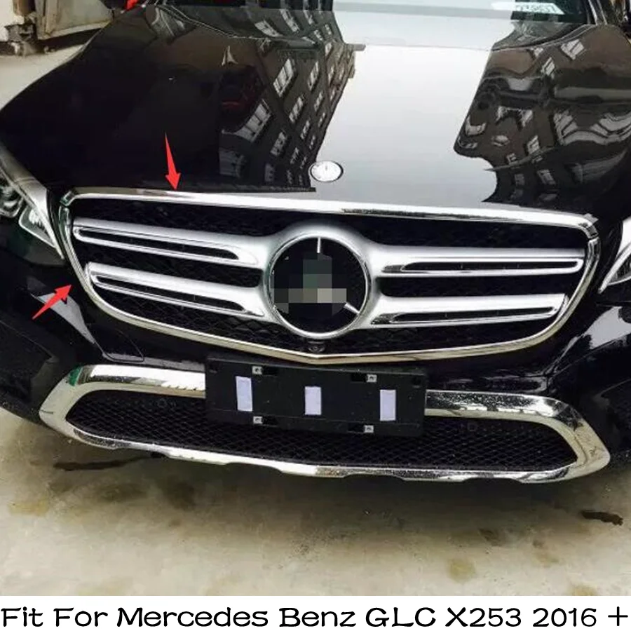

Lapetus Chrome Exterior Parts Front Grille Grill Decoration Frame Cover Trim 1PCS Fit For Mercedes Benz GLC X253 2016 - 2019