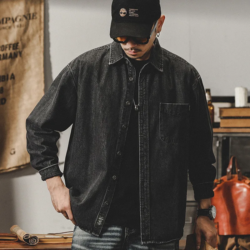 Jay Leno весенне-осенняя модная куртка-рубашка с длинными рукавами мужская