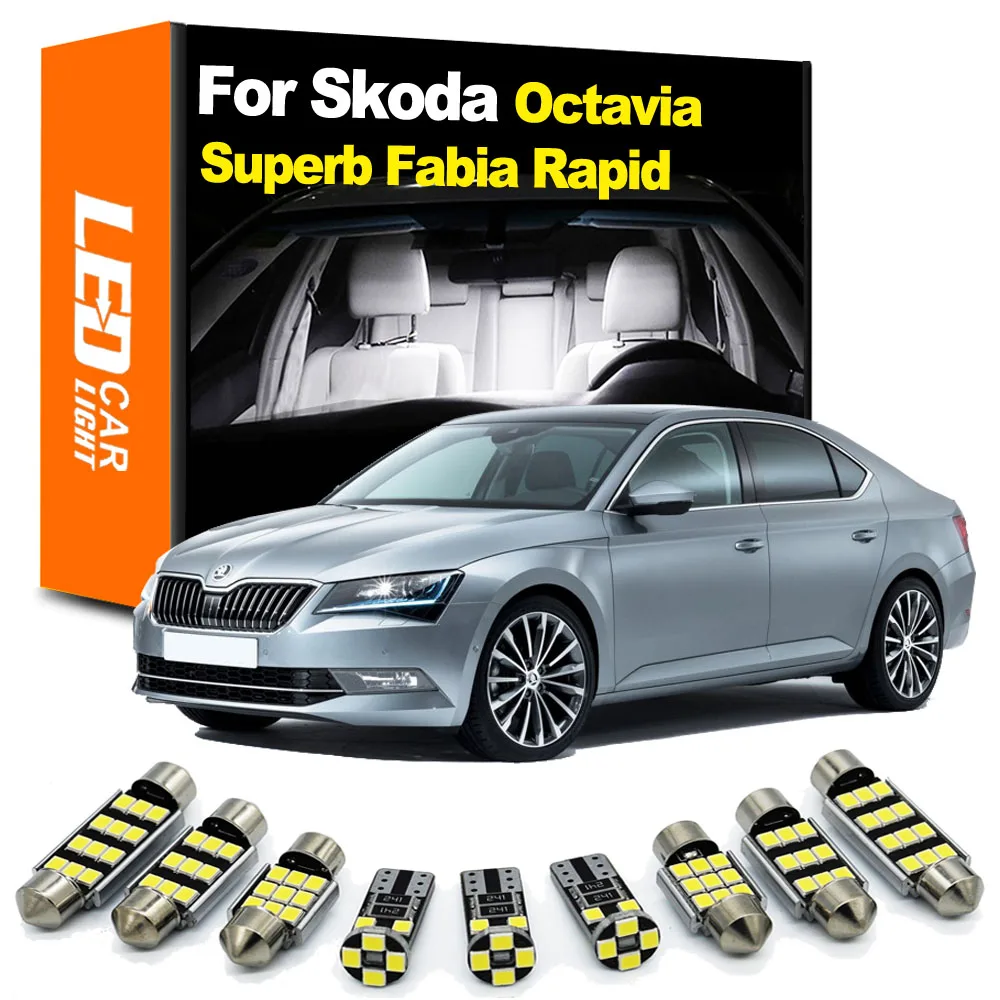 

Zoomsee Interior LED For Skoda Superb 1 2 3 3U 3T 3V3 3V5 Fabia Octavia MK1 MK2 MK3 A5 A7 6Y NJ3 NJ5 Rapid Car Light Kit Canbus