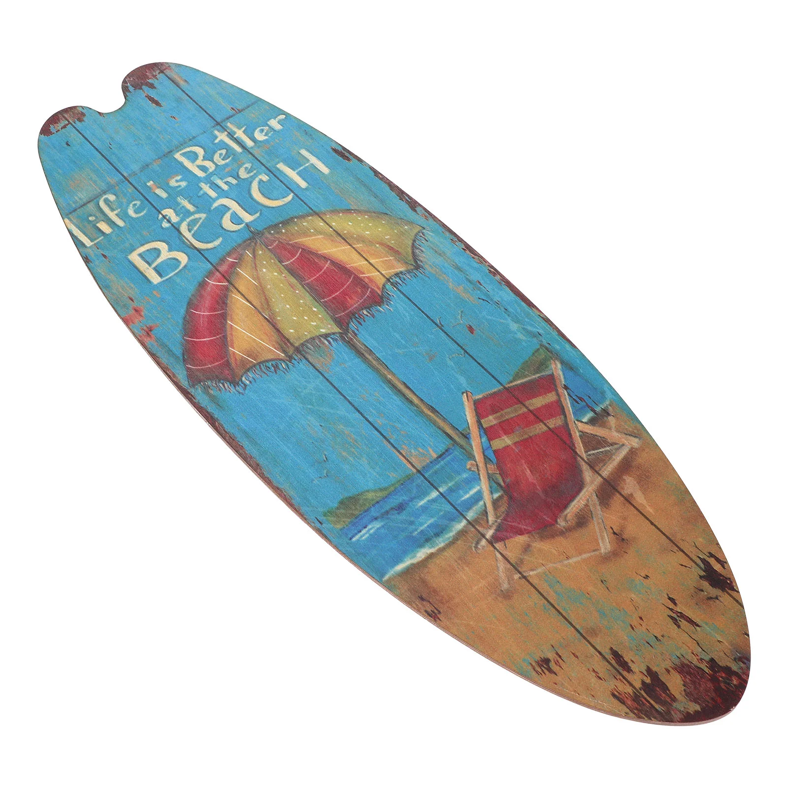 

Summer Beach Wooden Hanging Board Decor Party Decoration Decorative Wall Ornament Sign Front Door Outdoor Craft Surfboard Shape