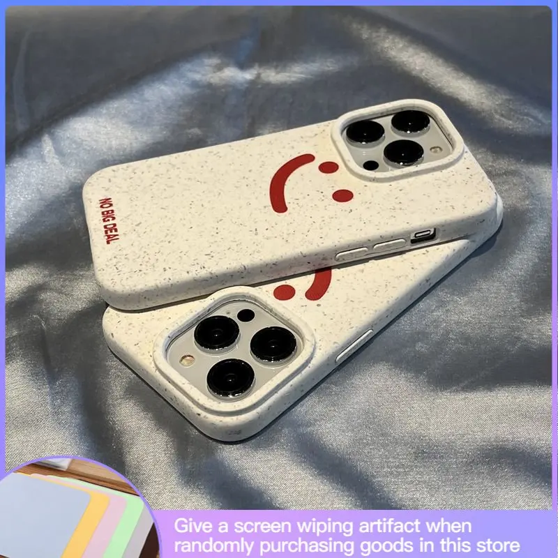 

Роскошный нишевый чехол для iPhone 14 14promax 13 12, с рисунком смайлика, подходит для защиты окружающей среды