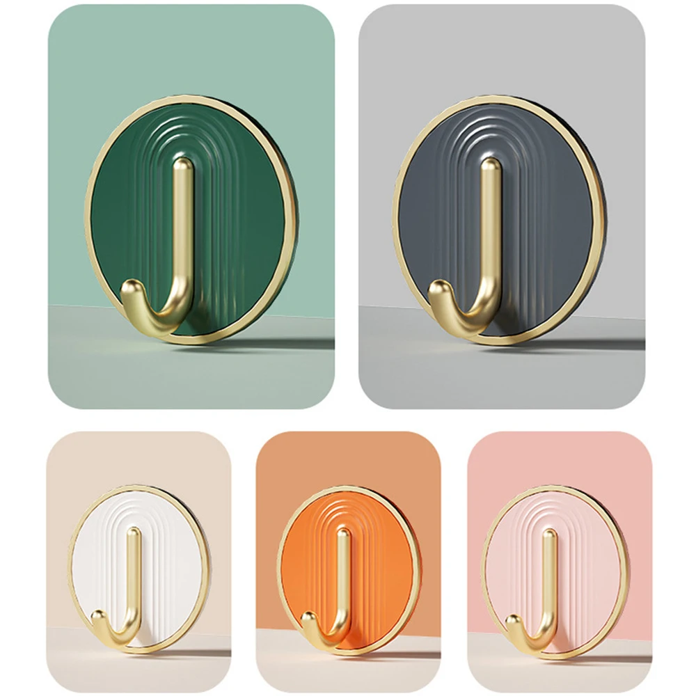 1/2/3PCS Door Hook Gold-plated A Variety Of Colors Convenient Access Stable Punch-free Sticky Strong Load-bearing