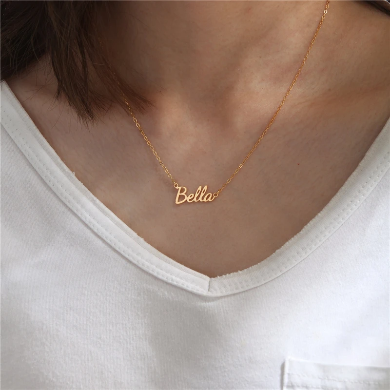 

Custom Handwriting Name Necklace Stainless Steel Personalized Name Necklace Nameplate Pendant Necklaces Jewelry Best Gifts