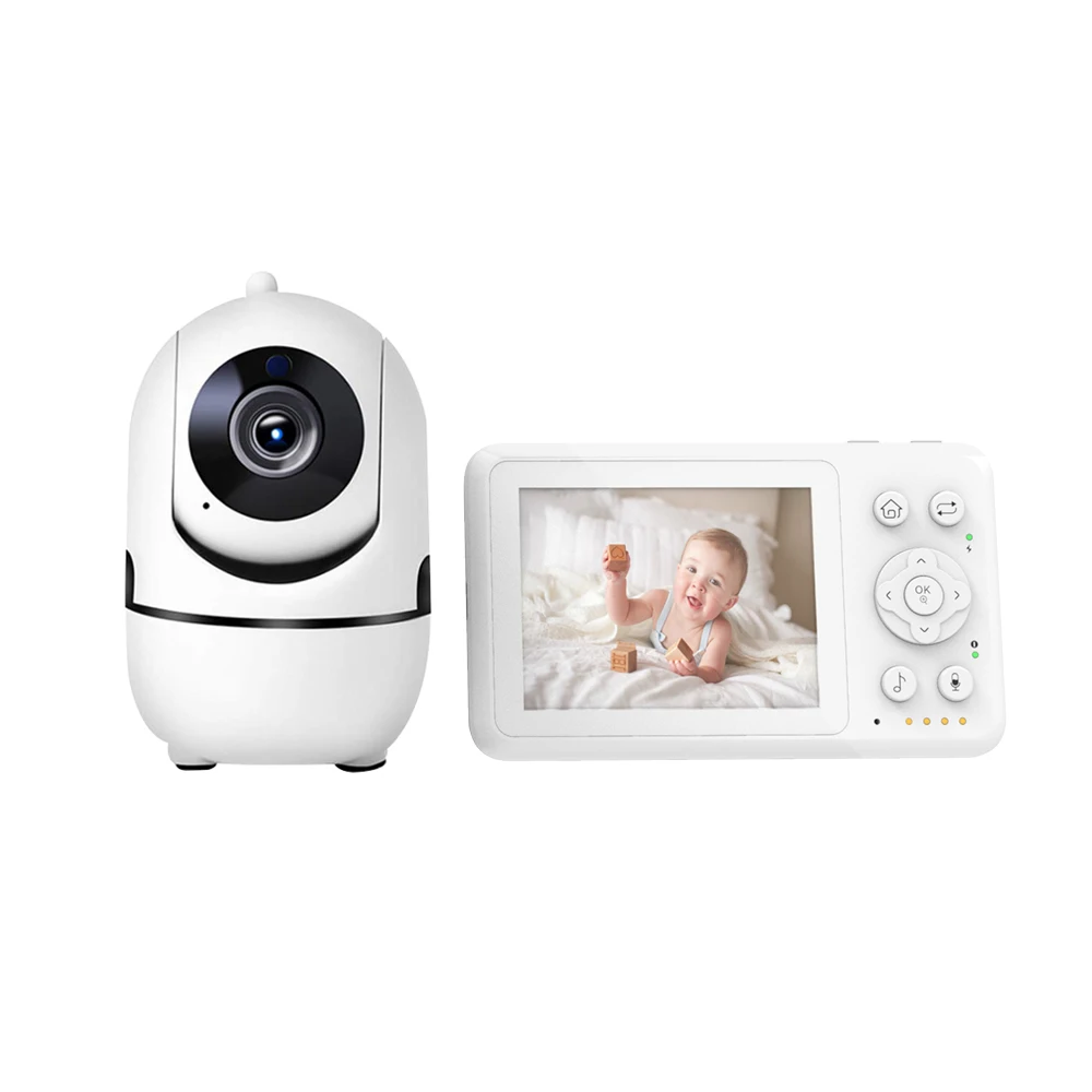 

3.2Inch Wireless 2X Zoom PTZ Baby Monitor Temperature Monitoring Lullaby Babysitter Nanny Cam Intercom VOX Baby Camera