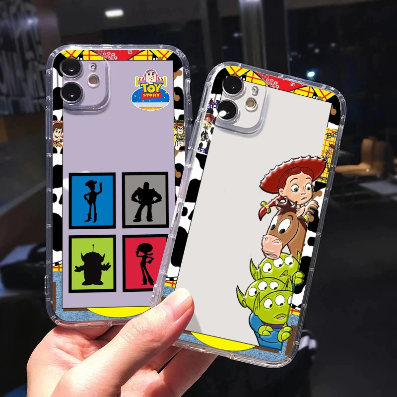 

Toy Story Disney Cute Phone Case For Apple iPhone 14 13 12 11 Mini XS XR X Pro MAX 8 7 6 Plus SE 2020 Transparent Cover
