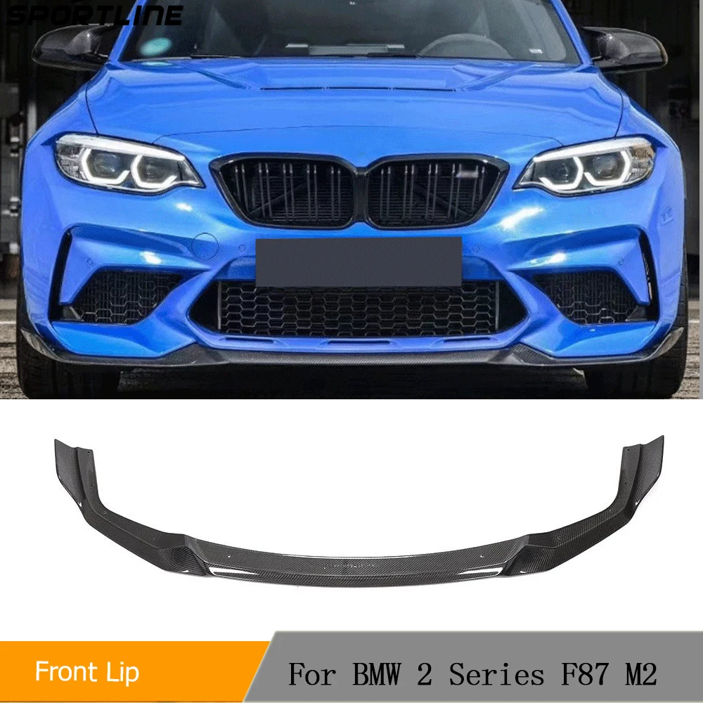 Автомобильный передний бампер спойлер для BMW F87 M2C конкурс 2018 2019 2020 из углеродного