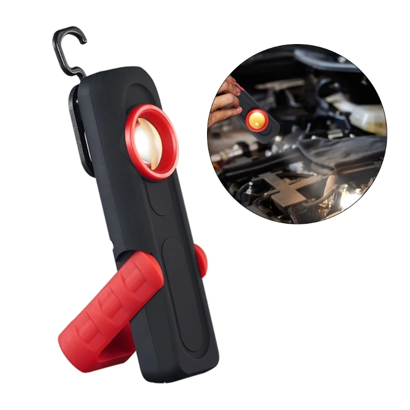 

LED Work Lights, USB Rechargeable COB Light with Base, Flashlight Inspection Mechanic Light for Car Repair R2LC