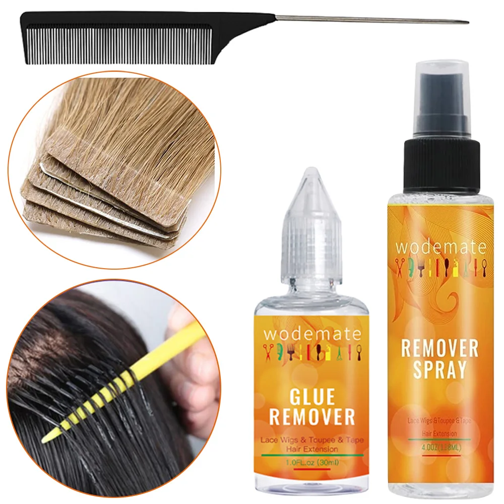 Wodemate 118Ml Remover Rimozione Colla Forte Estensioni Dei Capelli Nastro Per Etichette Private Nello Strumento Di Rimozione Per Parrucca Parrucchino