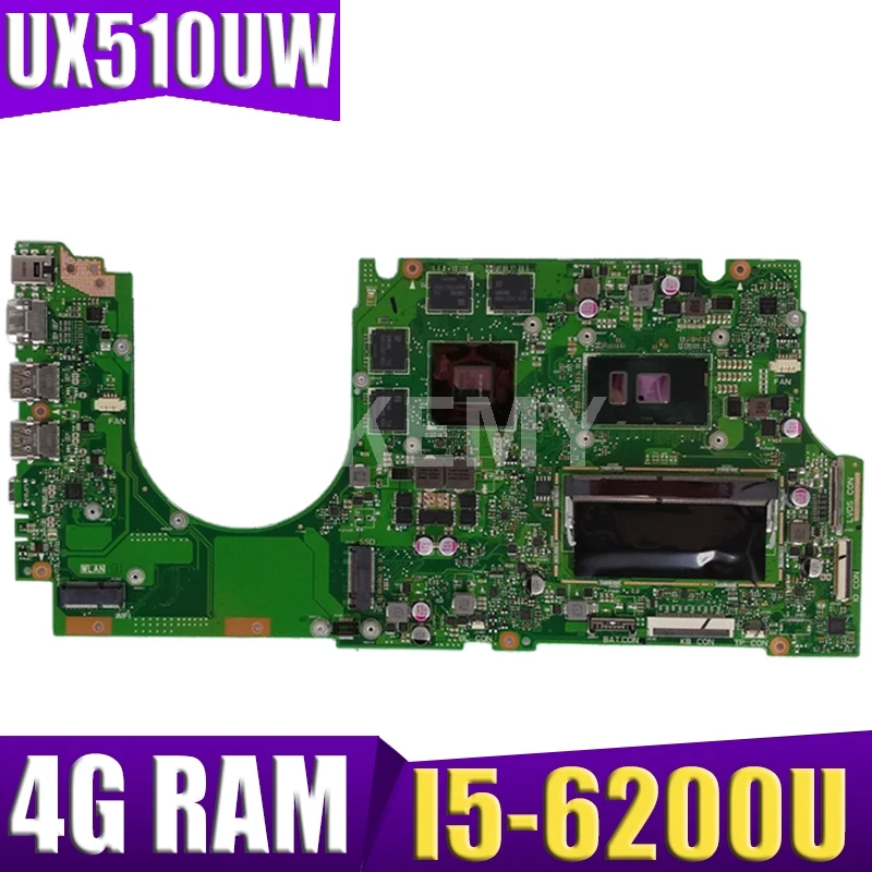 

Akemy for ASUS UX510UWK UX510UW UX510U U5000U UX510UXK laptop motherboard UX510UW mainboard I5-6200U GTX960M/GTX950M-2GB 4GB-RAM