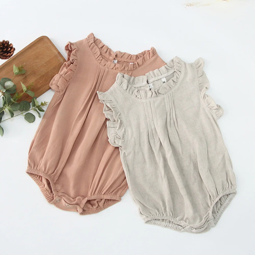 

Ruffles Infant Baby Girls Sleeveless Romper