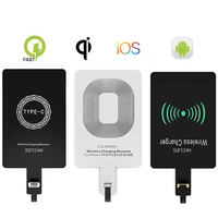 qi wireless charging receiver micro usb type c universal fast wireless charger adapter for samsung huawei iphone for xiaomi