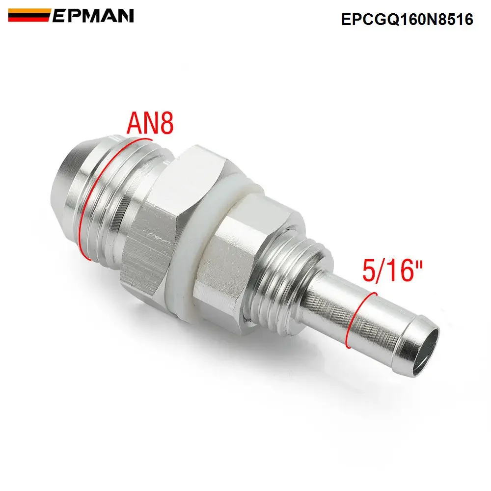 

EPMAN AN6/AN8 Раструбная переборка с наружной резьбой на 5/16 "или 3/8" Шланговый фитинг Адаптер Алюминий для топливного насоса Бак Модифицированный автомобиль