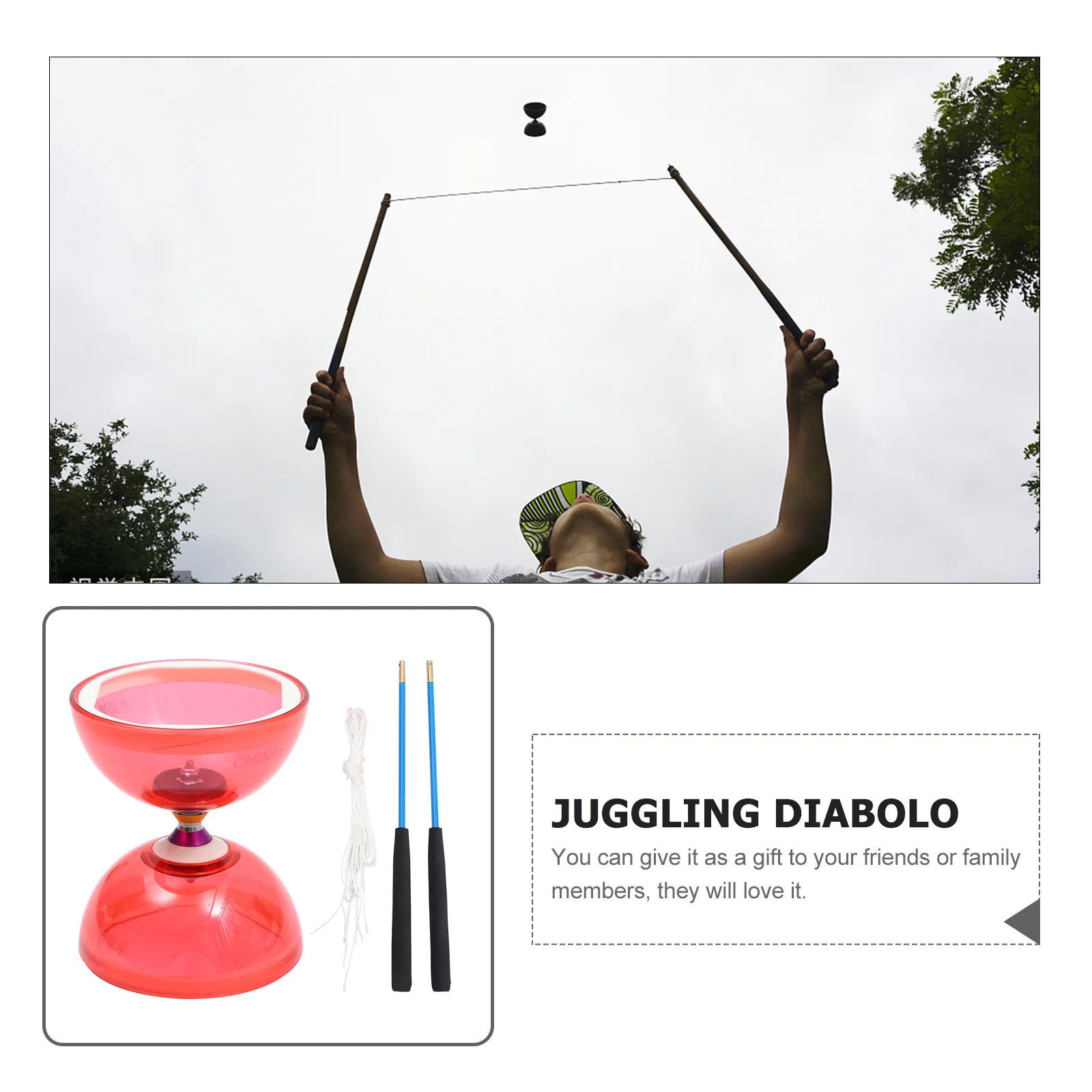 Кристаллический подшипник Diabolo китайский для детей игрушки жонглирования