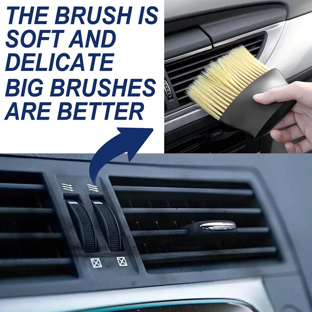 

Car Air Conditioning Brush Gaps Cleaning Brushes Soft Remove Dust Broom Ergonomic Design Beauty Detail Multi-functional