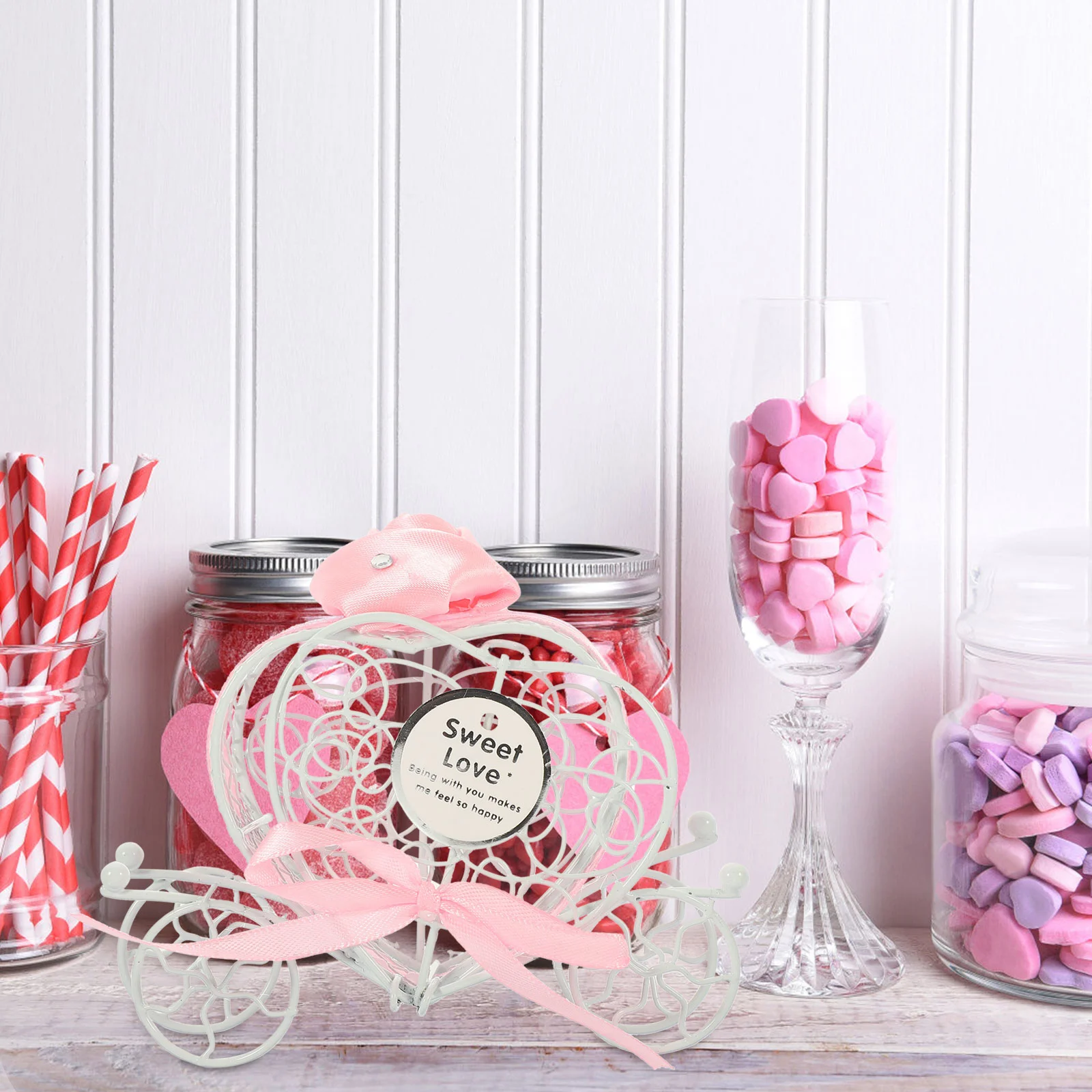 

Hollow Out Gift Favor Box Heart Carriage Candy Box Wedding Carriage Candy Box Decorative Candy Box Hollow Candy Box