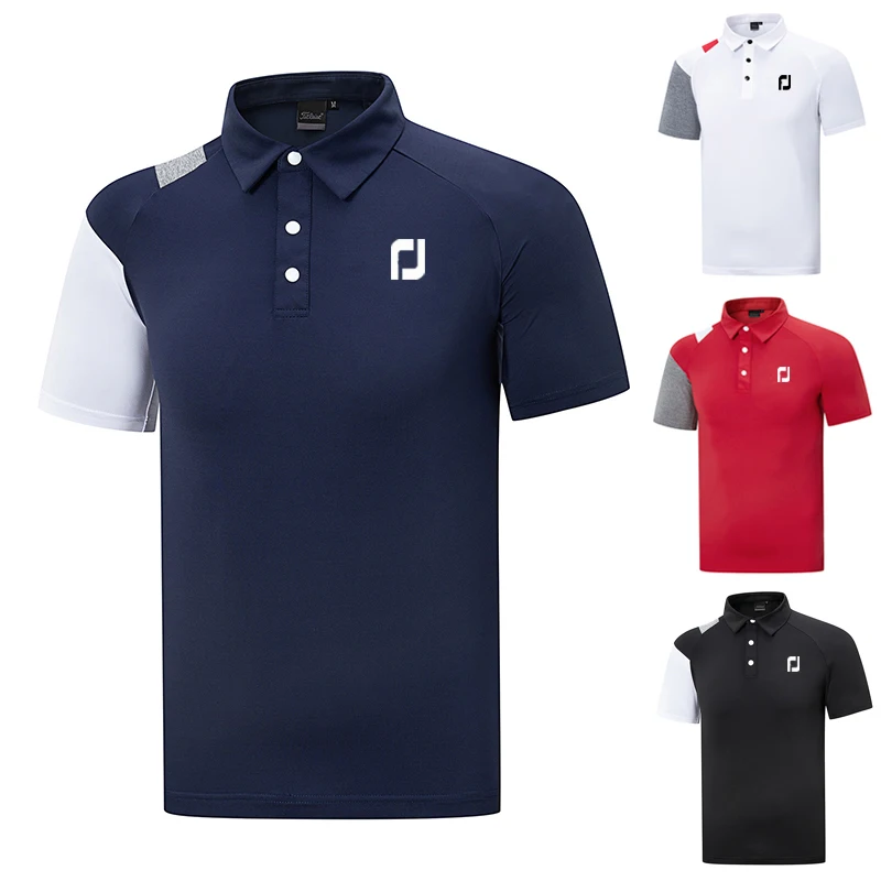 

2023 Summer Men's Short-sleeved Golf Sweat-wicking, Quick-drying, Wear-resistant, Anti-lifting High-quality POLO Shirt