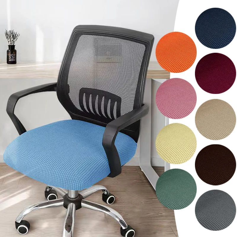 

Chair Covers Solid Seat Cover Chair Cushion Removable Stool Slipcover Home Chair Cover Supplies Protector Washable Barstool