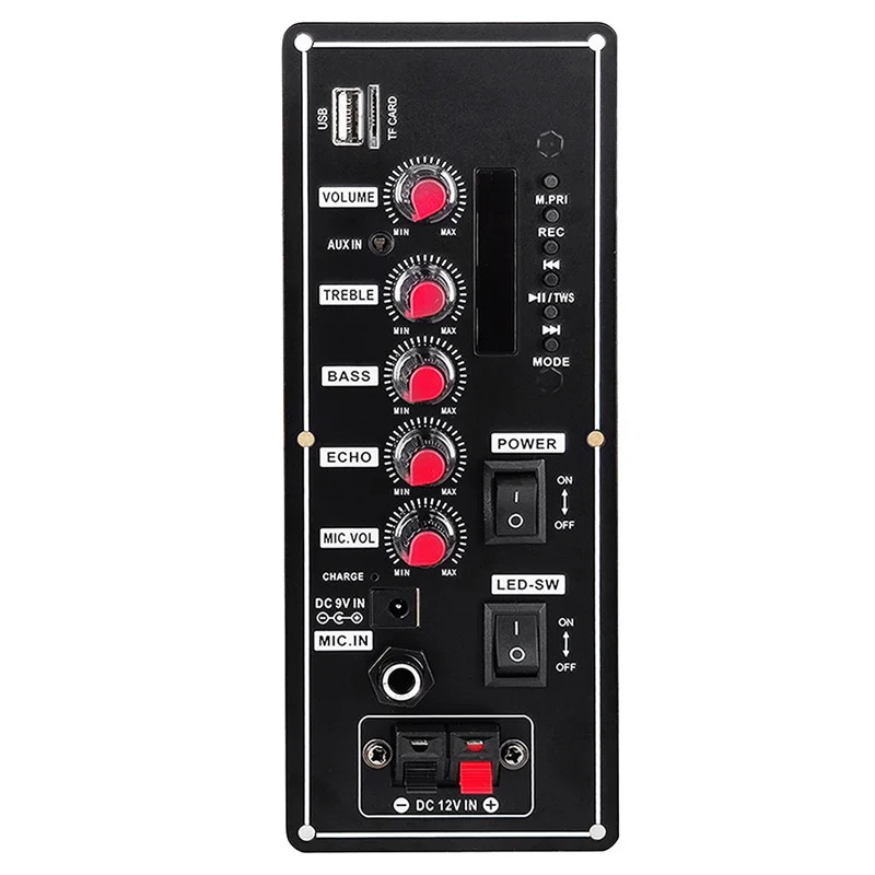 Плата усилителя 7 4 В 2 х1/0 Вт с поддержкой Bluetooth AUX U-Disk 5-8 дюймов