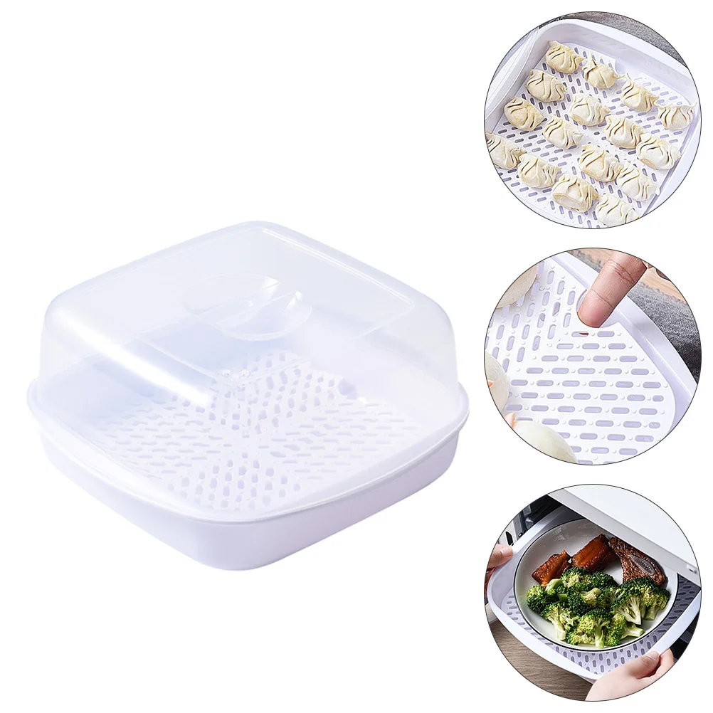 

Steamer Microwave Cooker Basket Steam Container Oven Steaming Mini Cookware Heating Rice Veggie Momo Bowl Vegetable Pot Pans