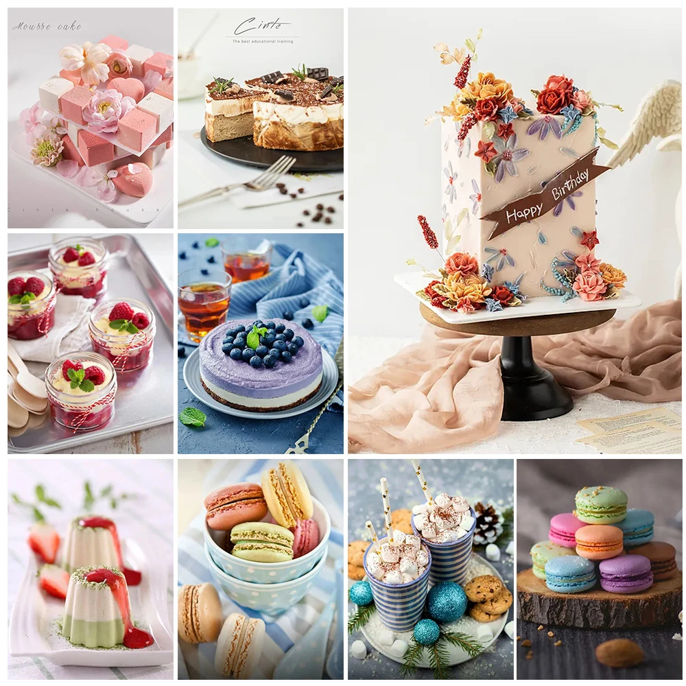 

DIY New Diamond Painting Dessert Cake Macaron Pudding Rhinestone Cross Stitch Mosaic Exquisite Home Bedroom Decoration Painting