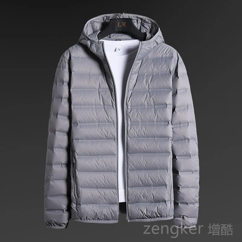 Новый Зимний Тонкий пуховик мужская повседневная легкая пуховая куртка мужской
