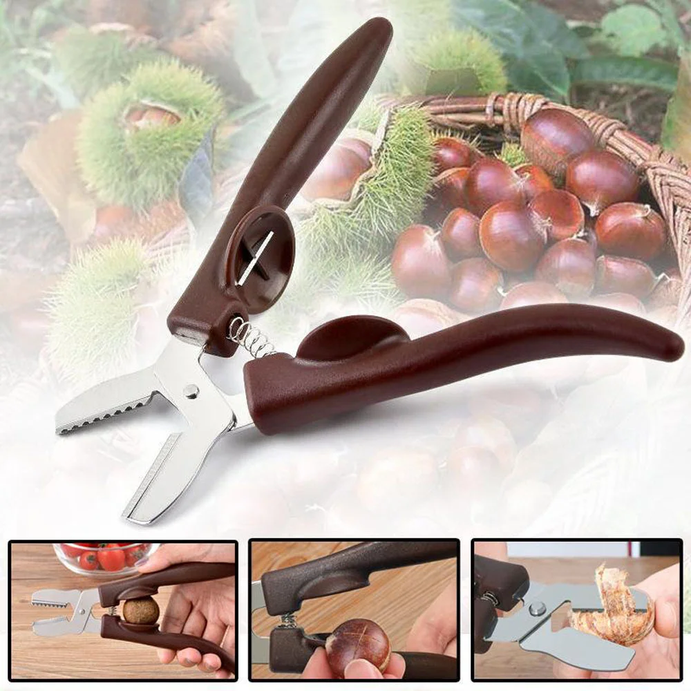 

2pc Chestnut Cracker Tool Chestnut Peeler Scissors Nut Cracking Tools Durable Chestnut Opener Chestnut Cutter For Chestnut Pecan