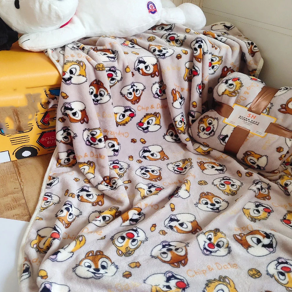 Disney Bedding Blanket For Kids Private Pluto Chip n Dale Cartoon Microfiber Plush Throw Blanket on Bed Sofa Girls Boys Gift