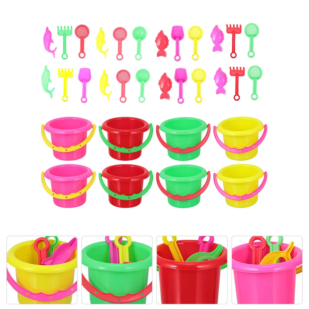 

8 Sets Plastic Sand Dredging Kids Beach Set Funny Beach for Kid Beach