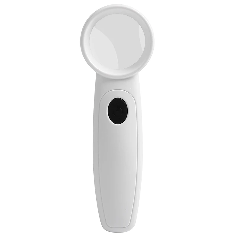 

USB charging high-definition 40x LED light handheld magnifying glass for elderly reading books and newspapers