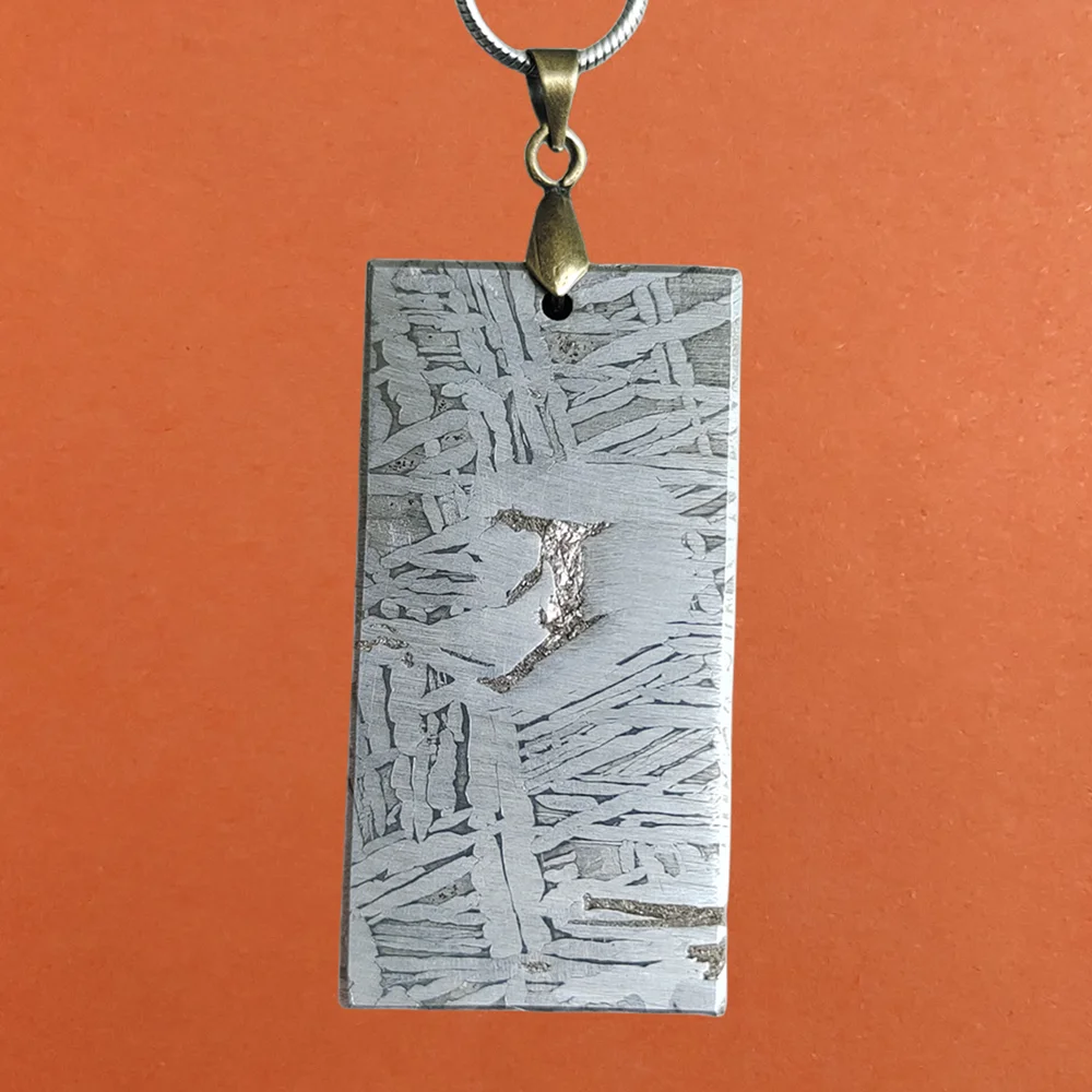 Чугунное ожерелье Muonionalusta из метеорита коллекция образцов натурального железа