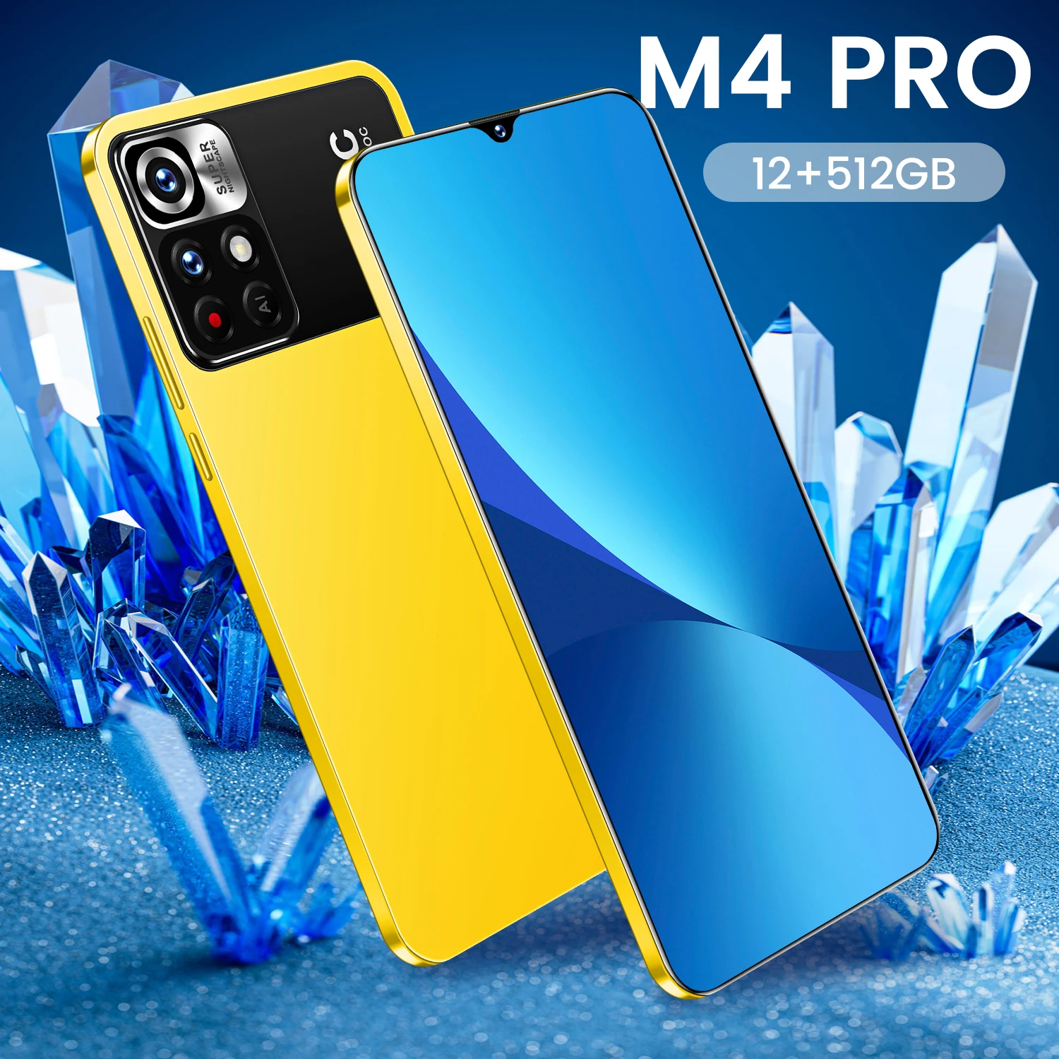 global version m4 pro original android phones 5g smartphone 6 72inch cellphone 4g cell mobile 12g512g smart phone face unlock free global shipping