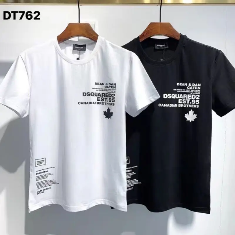 

Summer DSQUARED2 Pure Cotton O-neck Short-sleeved T-shirt Overseas Authentic Men's Clothing DT762