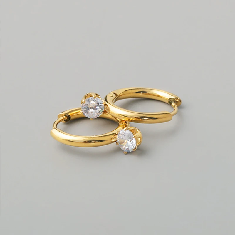 

Fashion Classic Luxury Design Sense High Quality Titanium Steel Six Claw Single Drill Gift Women Jewelry Earring 2022