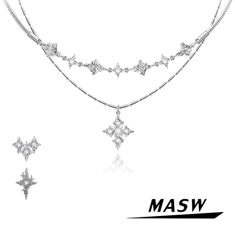 MASW оригинальный дизайн Роскошные ювелирные изделия двухслойная
